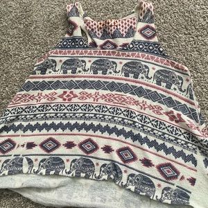 Elephant print tank top